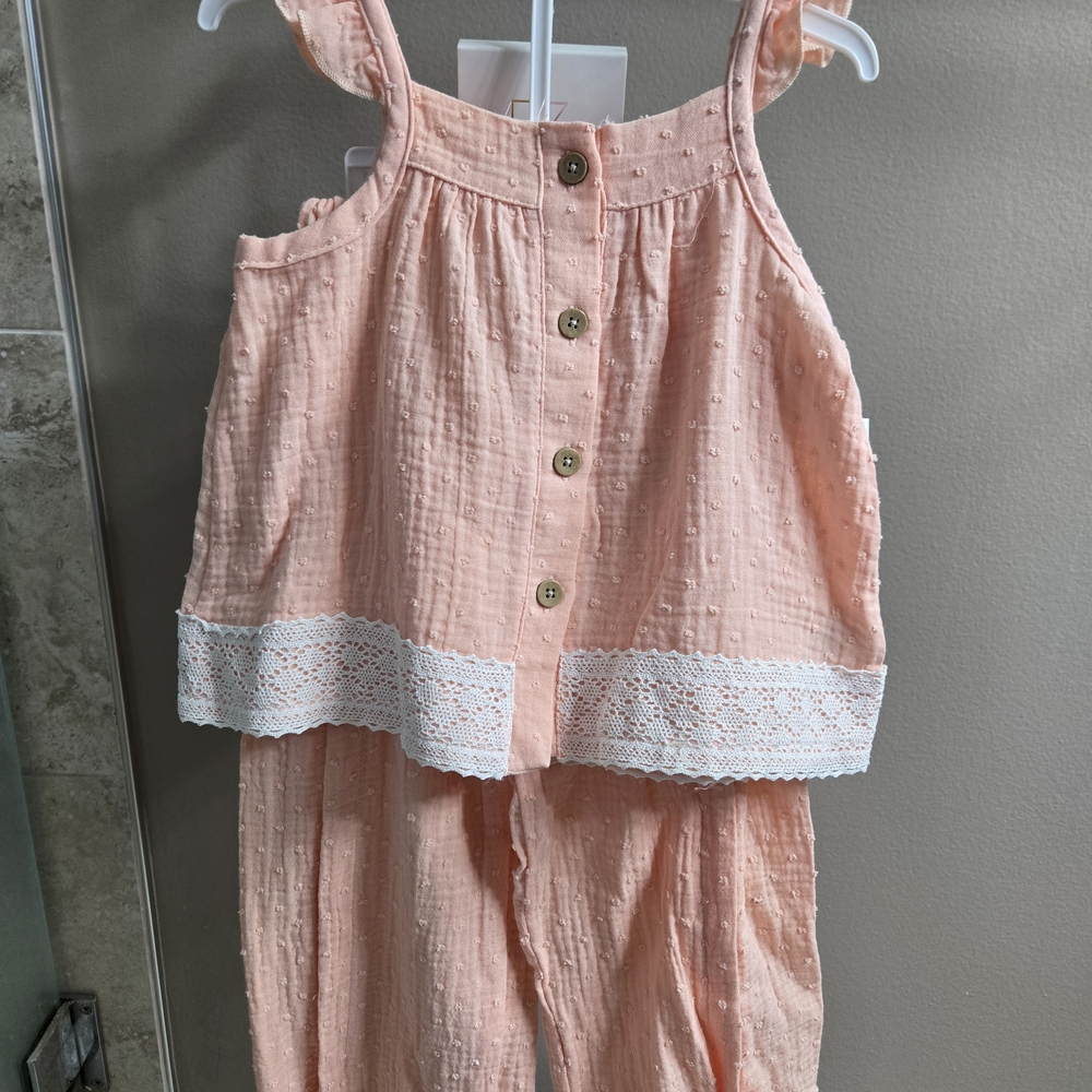 NWT Rachel Zoe Girls 4T Peach Color 3 Piece Outfit